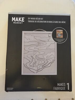 NIB - Makers Market DIY Wood Décor Kit - Natural Wood - Great Crafters Gift!